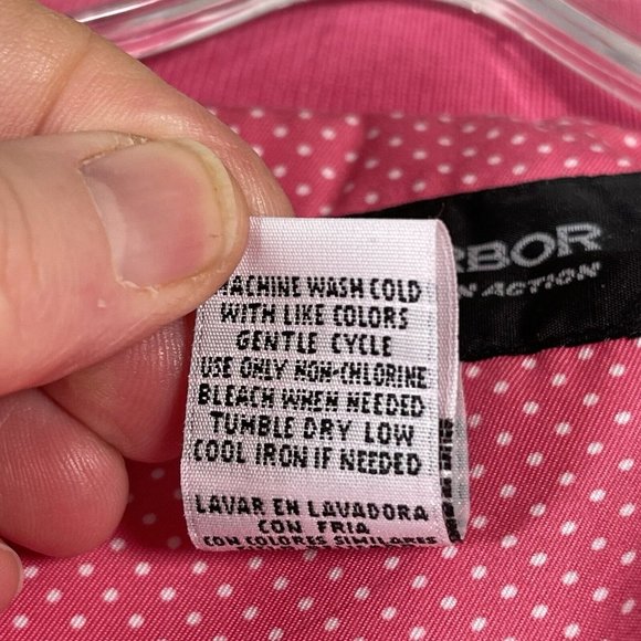 Sag Harbor Sport In Action Womens Track Jacket Size L Pink Full Zip Pockets - Picture 9 of 11